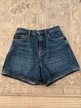 Reformation Indigo High-Rise Denim Shorts